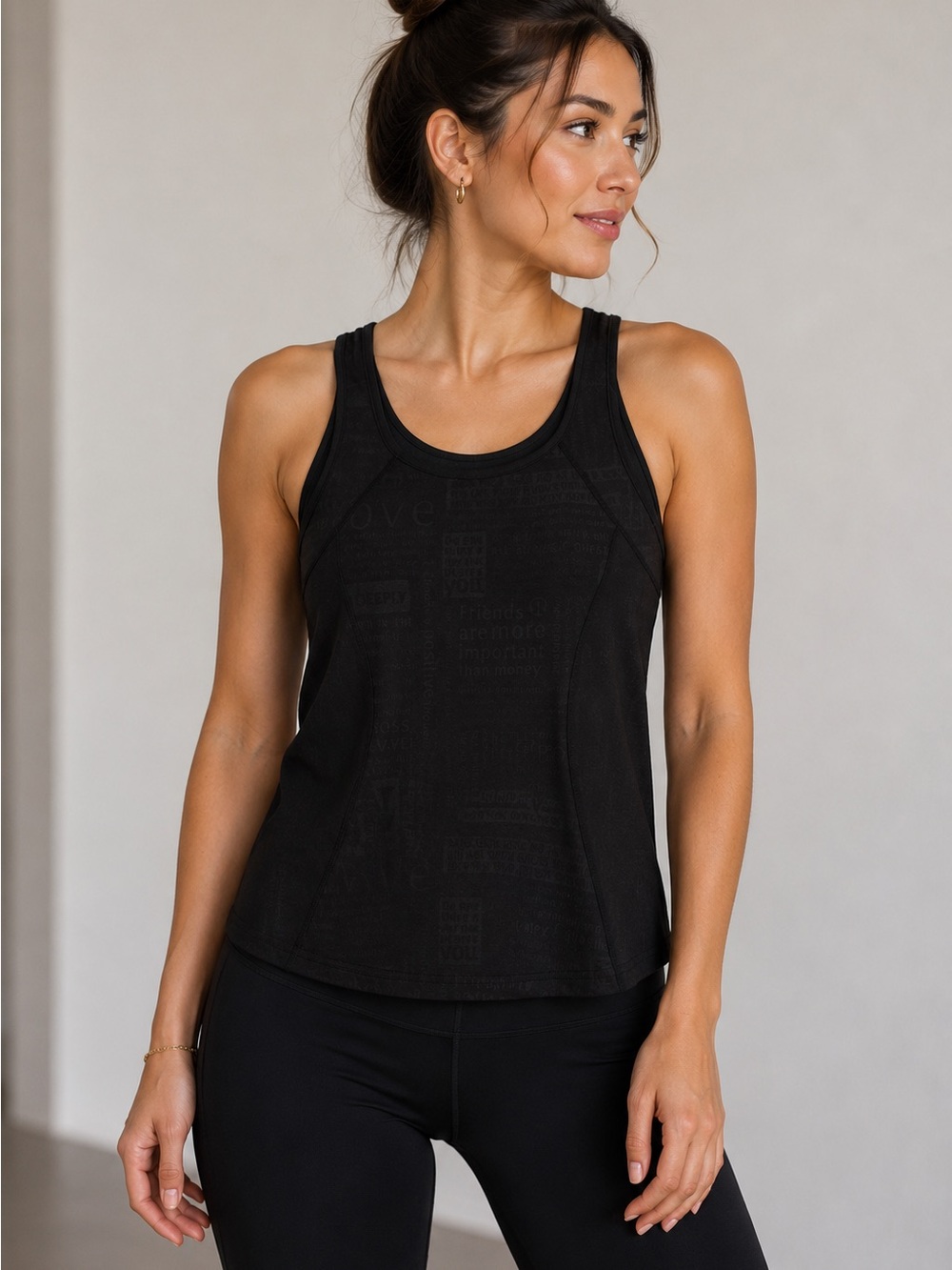 Lululemon Black Athletic Racerback Tank Top